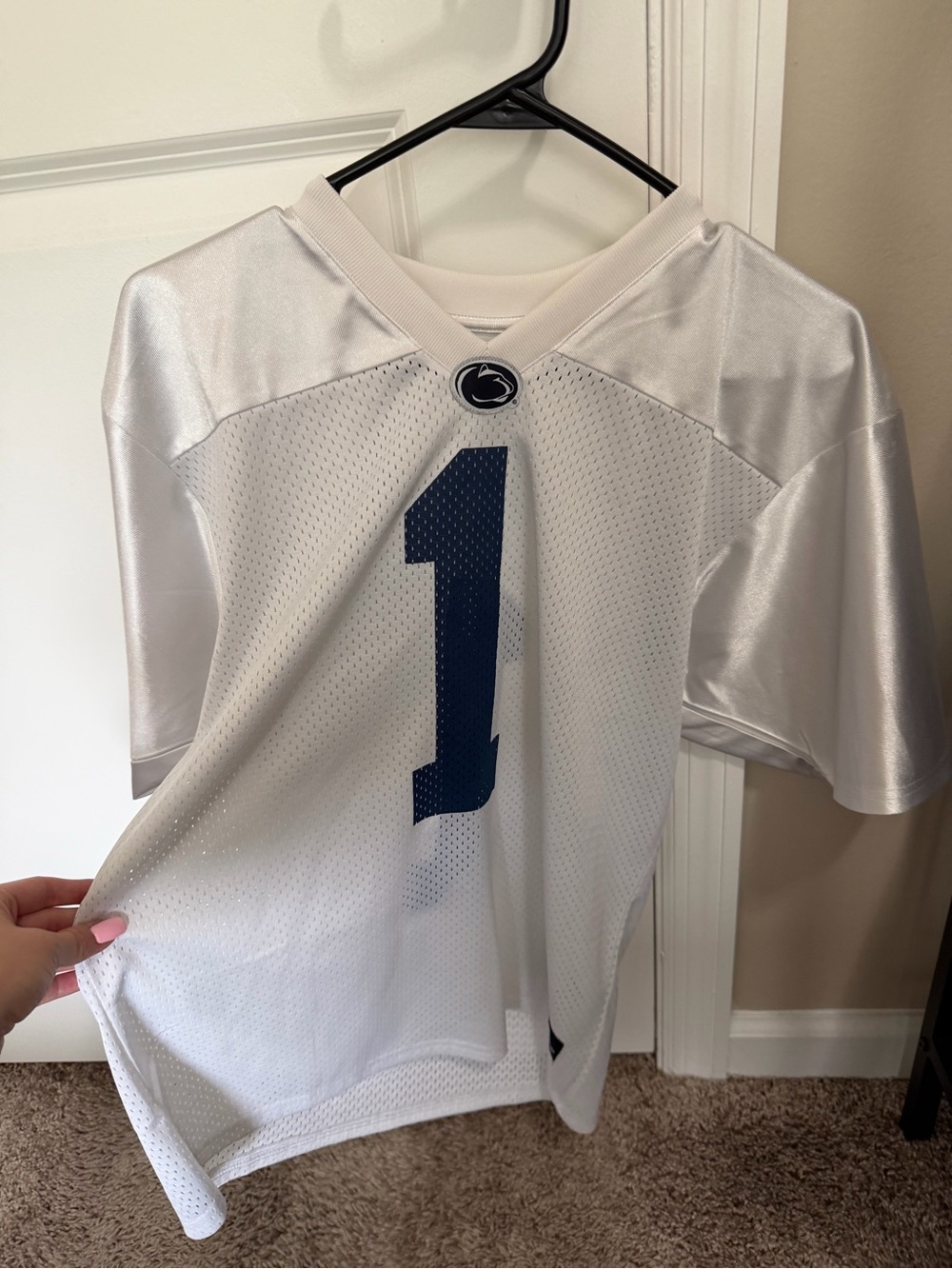 Penn State White & Navy Football Jersey - No Brand Listed